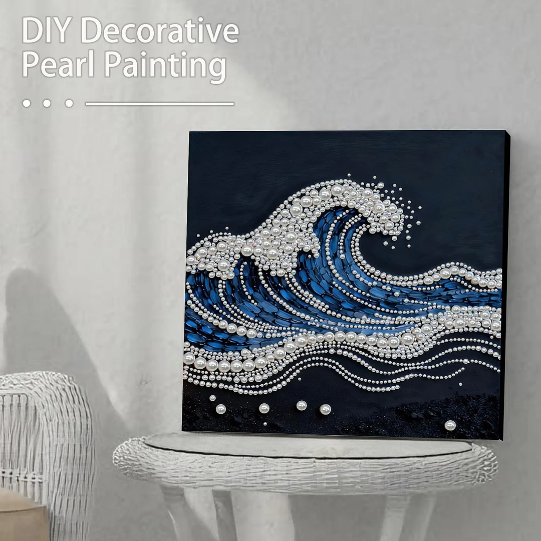 Waves DIY Pearl Art Diamond Painting With Frame 30x30cm for Adults Home Decor
