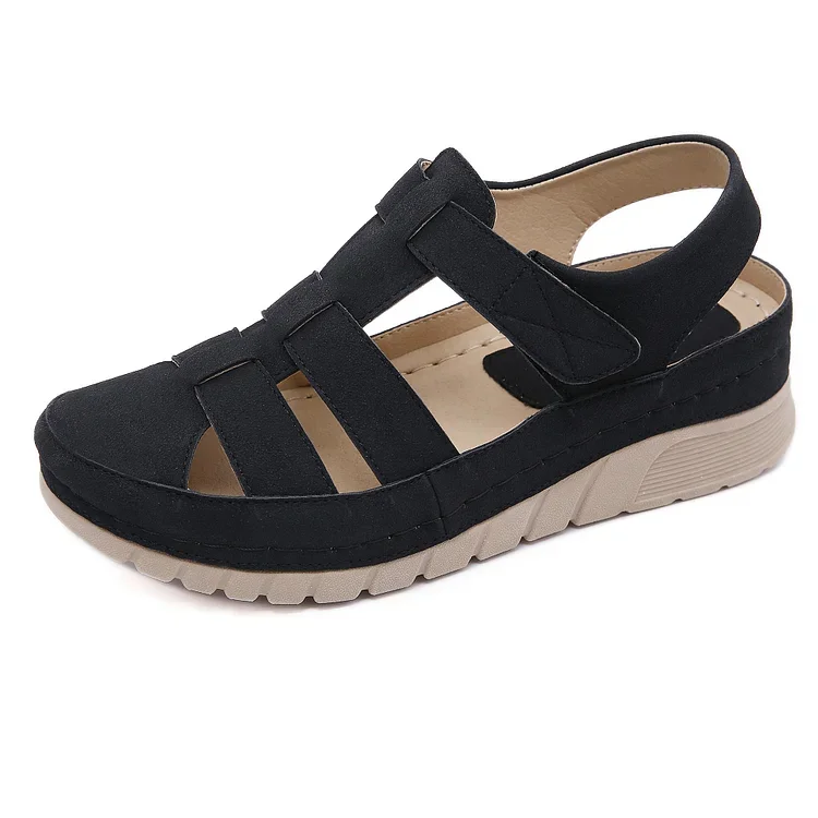 Casual Orthopedic Velcro Walking Wedge Toe Sandals