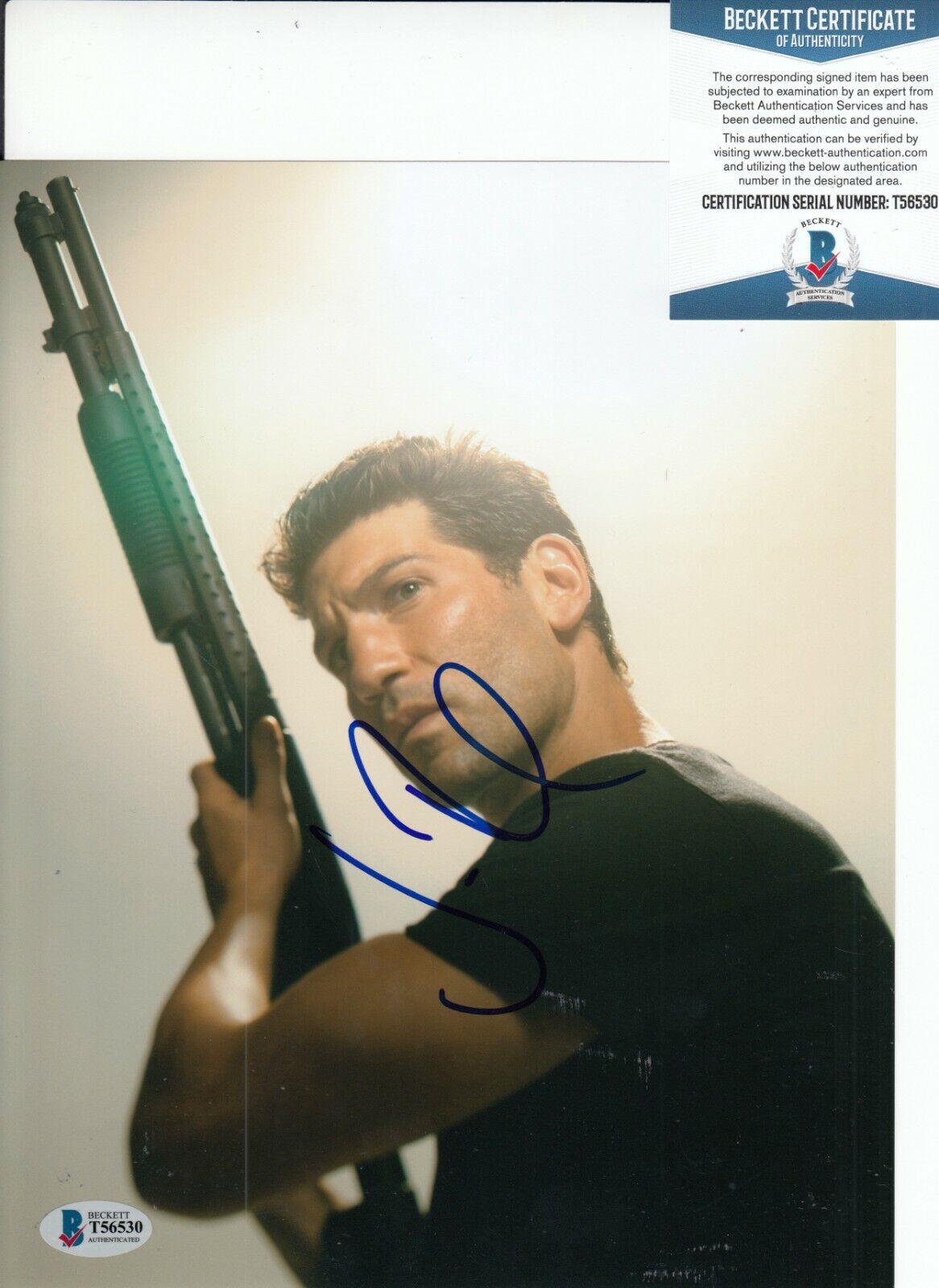 JON BERNTHAL signed (THE WALKING DEAD) Shane Walsh 8X10 Photo Poster painting BECKETT BAS T56530