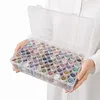 60Round Bottles No Insert Diamond Painting Containers Multi Purpose Portable Plastic Case Box with Stickers & Compartments Arts Crafts Storage Bottle for Hardware Rhinestone (60pcs-no)