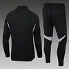 Joyfball 2025/2026 Argentina Half-Pull Training Suit Black Football Jersey 1:1 Thai Quality Set