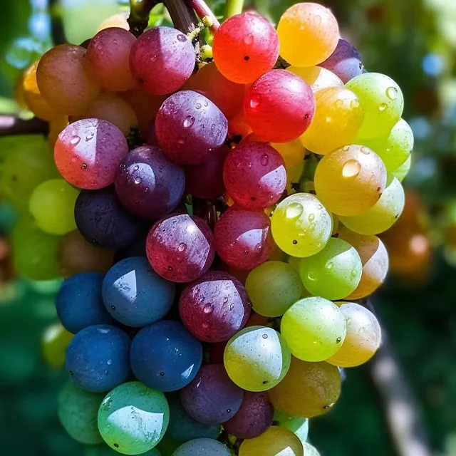 50 Seeds New Rare Rainbow Hybrid Grape Organic 