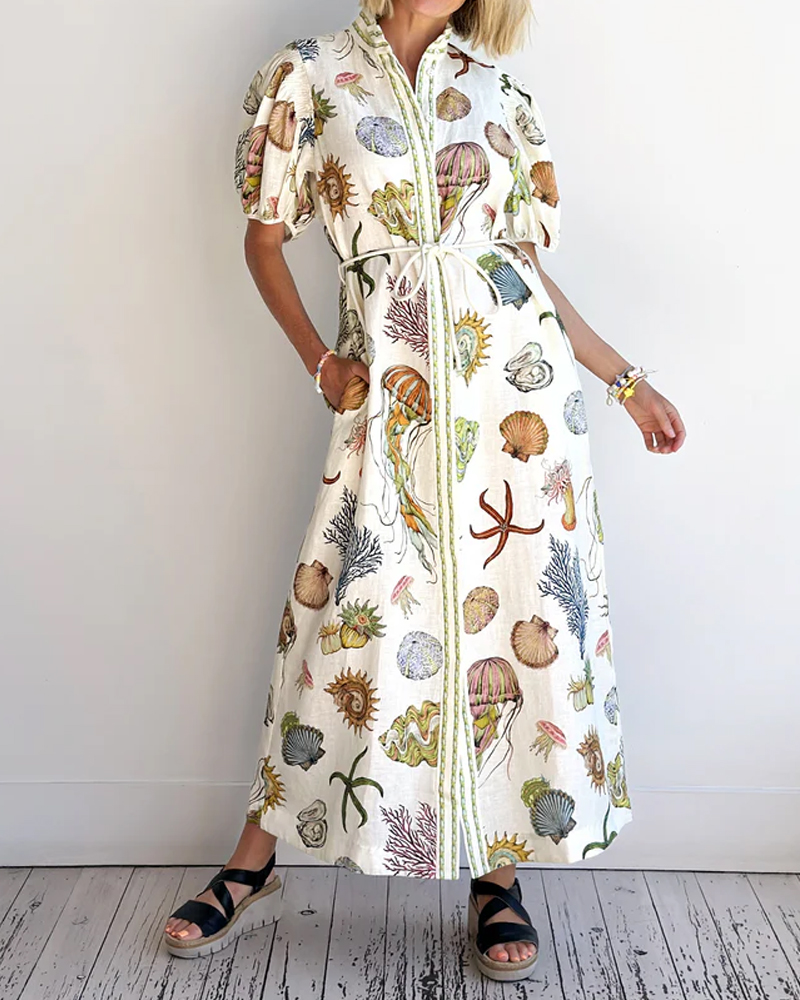 Sea World Lapel Dress