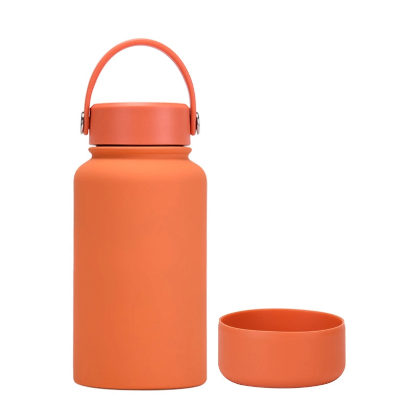 Casual Solid Color Stainless Steel Silica Gel Water Bottles 1 Piece