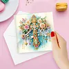 6pcs Diamond Painting Cross Greeting Card Kits with Envelopes for Family Friend Gifts