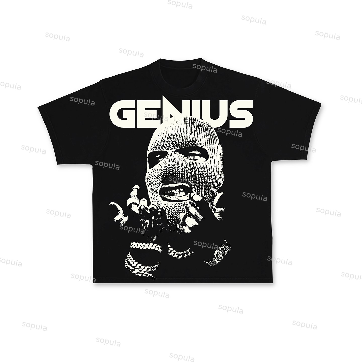 Men's Street Genius Graphic Casual Short Sleeve Cotton T-Shirt - SOPULA