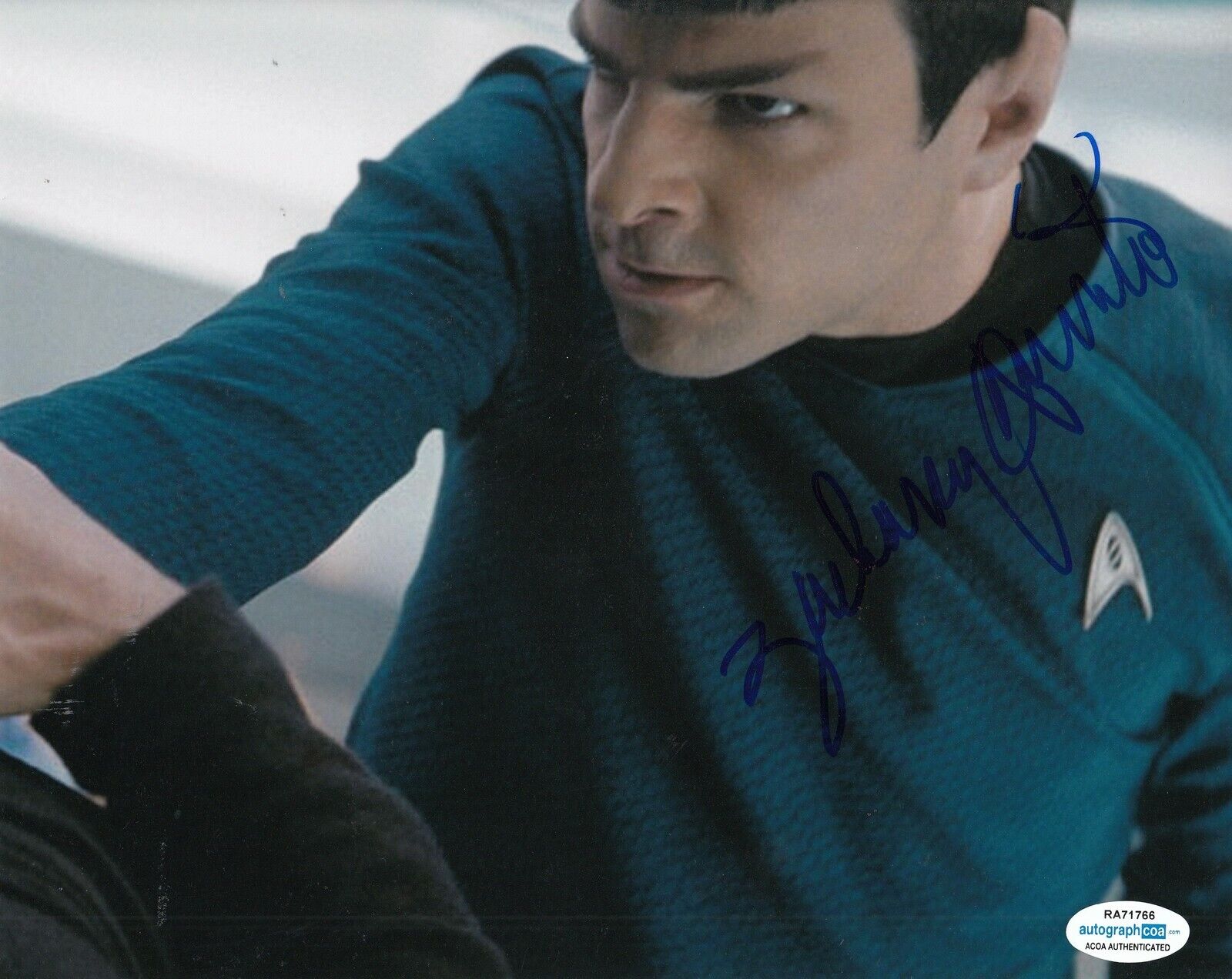 ZACHARY QUINTO signed (STAR TREK) Movie 8X10 *Commander Spock* Photo Poster painting ACOA #3