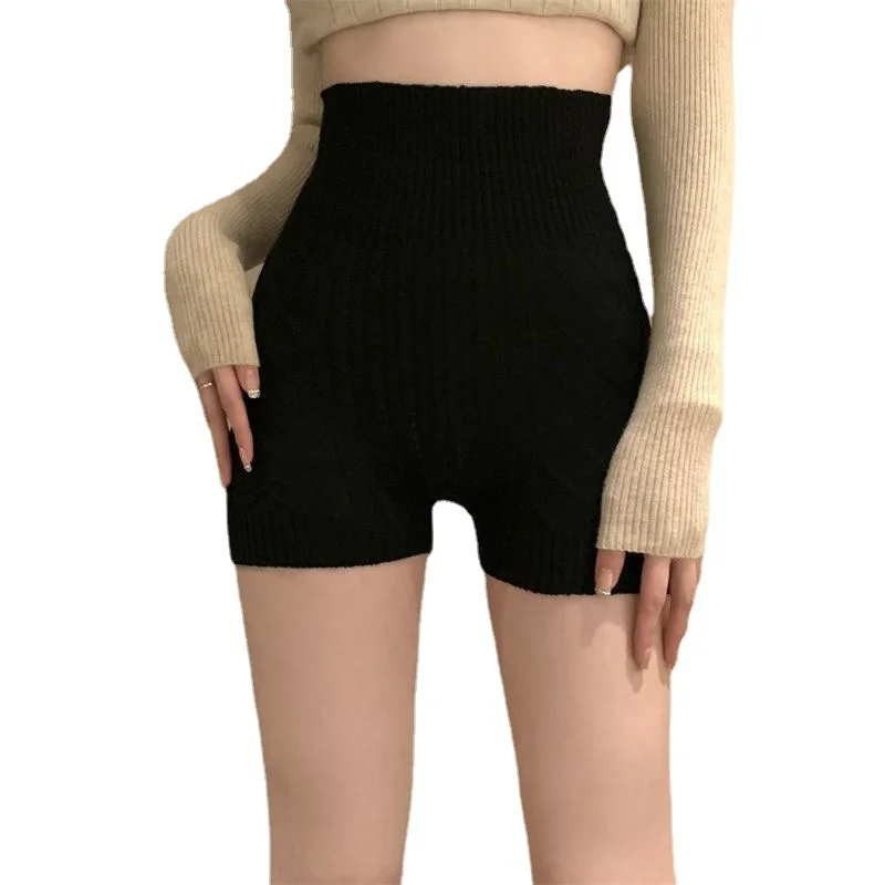 Uveng Uveng Knitted Safety Pants Women 2023 Spring And Autumn New Inner Warm Abdominal Hips Without Trace Bottom Shorts