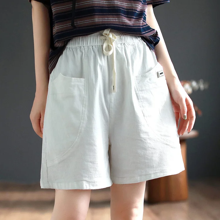 Women Summer Cotton Casual Shorts