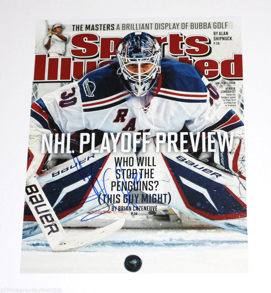 NEW YORK RANGERS HENRIK LUNDQVIST SIGNED 11X14 Photo Poster painting w/COA 2016 STANLEY CUP