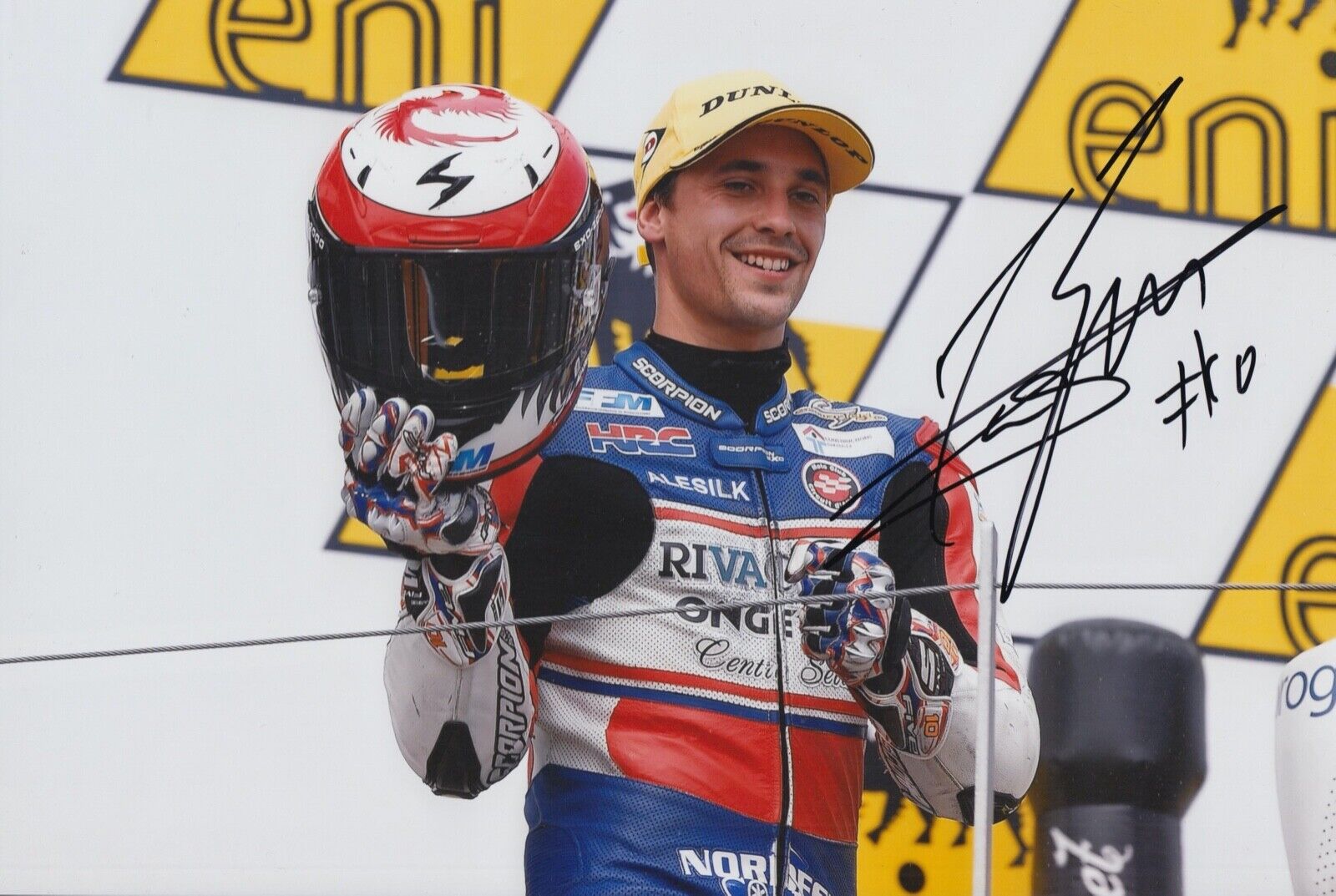 Alexis Masbou Hand Signed 12x8 Photo Poster painting MotoGP Autograph Ongetta Honda 2014 6