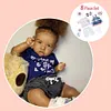  20'' African American Black Hair Handmade Silicone Vinyl Reborn Baby Doll Girl Awake Lorelei With Heartbeat💖 & Sound🔊 and Hand-Rooted Curly Hair - RBBI-Myrebornbabydoll&reg; Myrebornbabydoll&reg;