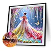 Diamond Painting -DIY Round Drill Wisteria Girl(40x40cm)