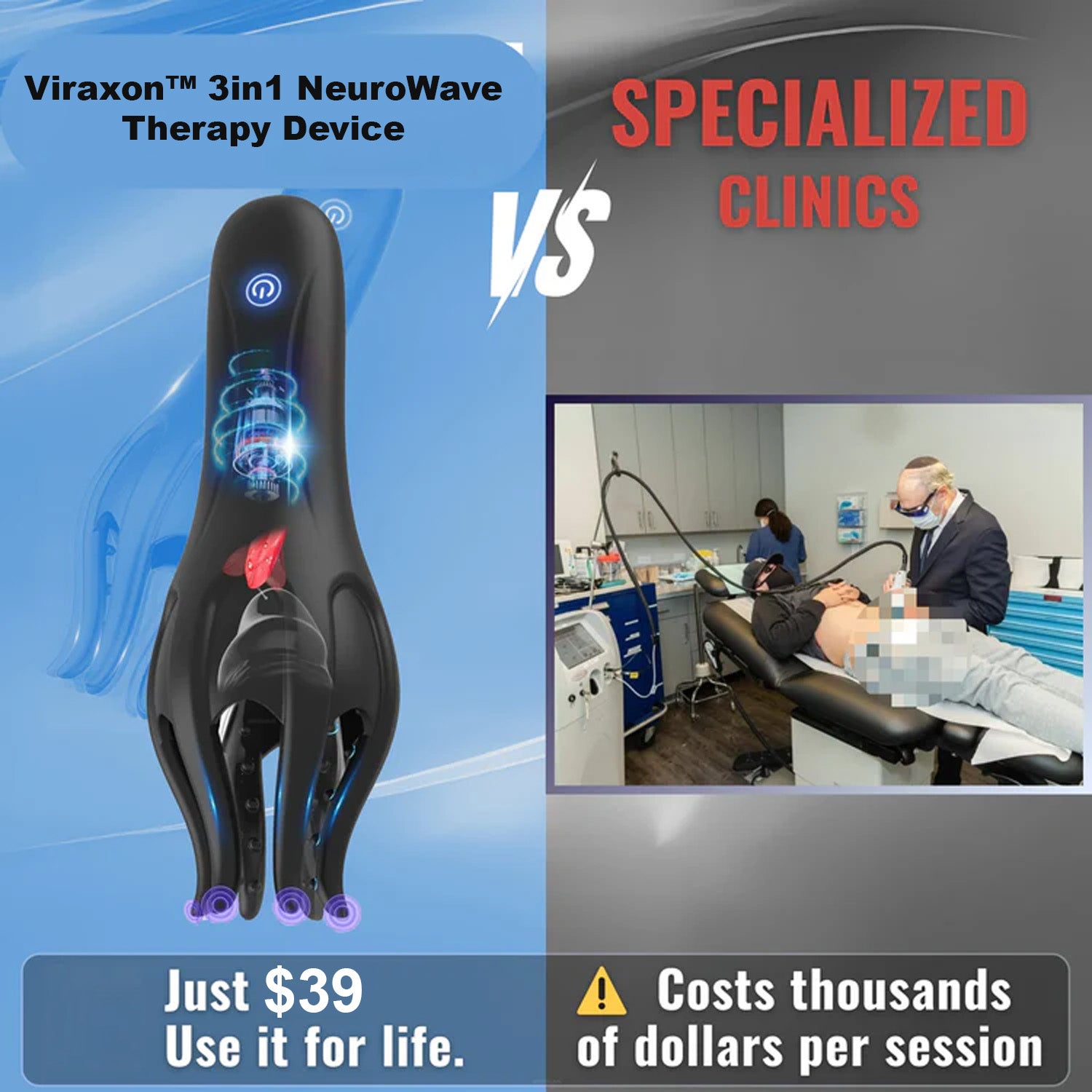 LaozikTM 3-in-1 Neuro Wave Therapy Device