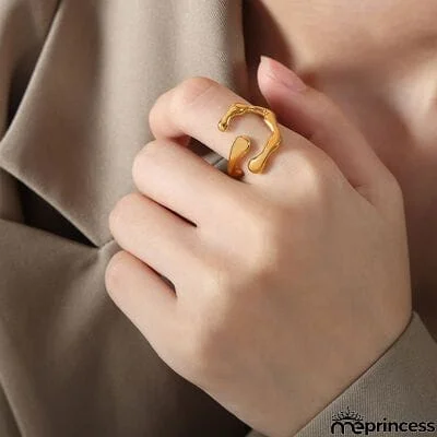 18K Gold-Plated Irregular Open Ring