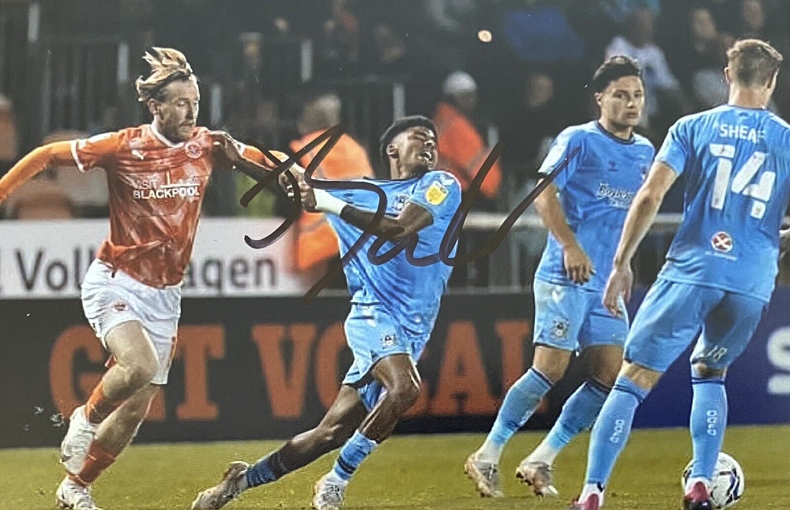 Josh Bowler Genuine Hand Signed Blackpool 6X4 Photo Poster painting