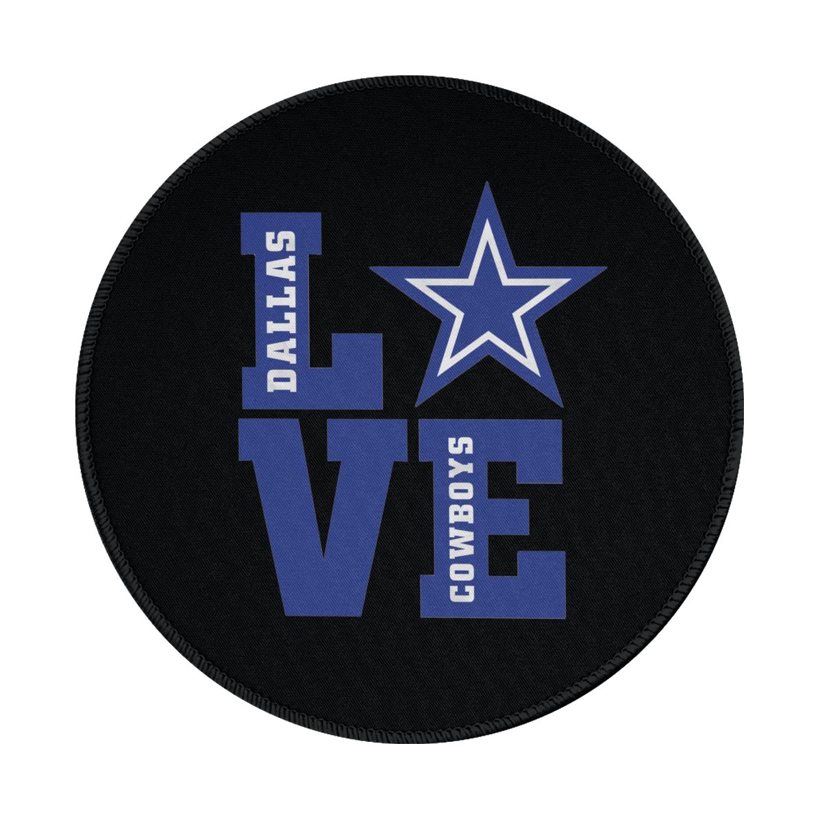 Dallas Cowboys Football Team Round Non-Slip Thick Rubber Modern Gaming Mousepad