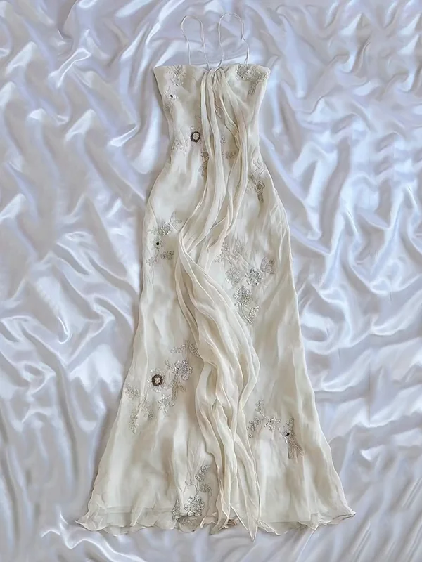 Gorgeous Lithe Spaghetti-Neck Floral Printed Maxi Dresses