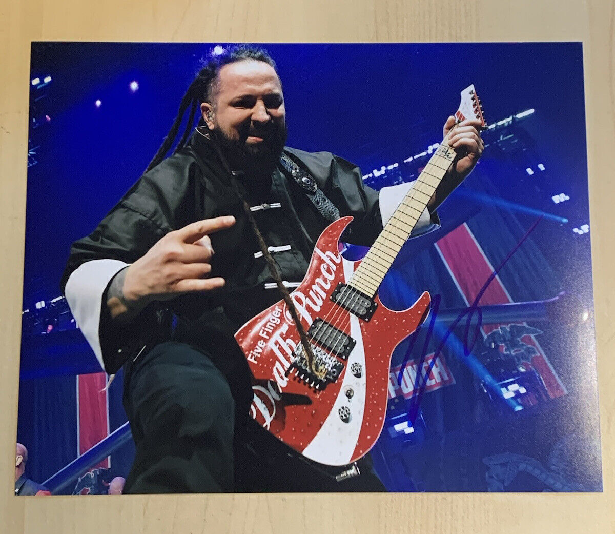 ZOLTAN BATHORY HAND SIGNED 8x10 Photo Poster painting AUTOGRAPHED FIVE FINGER DEATH PUNCH COA