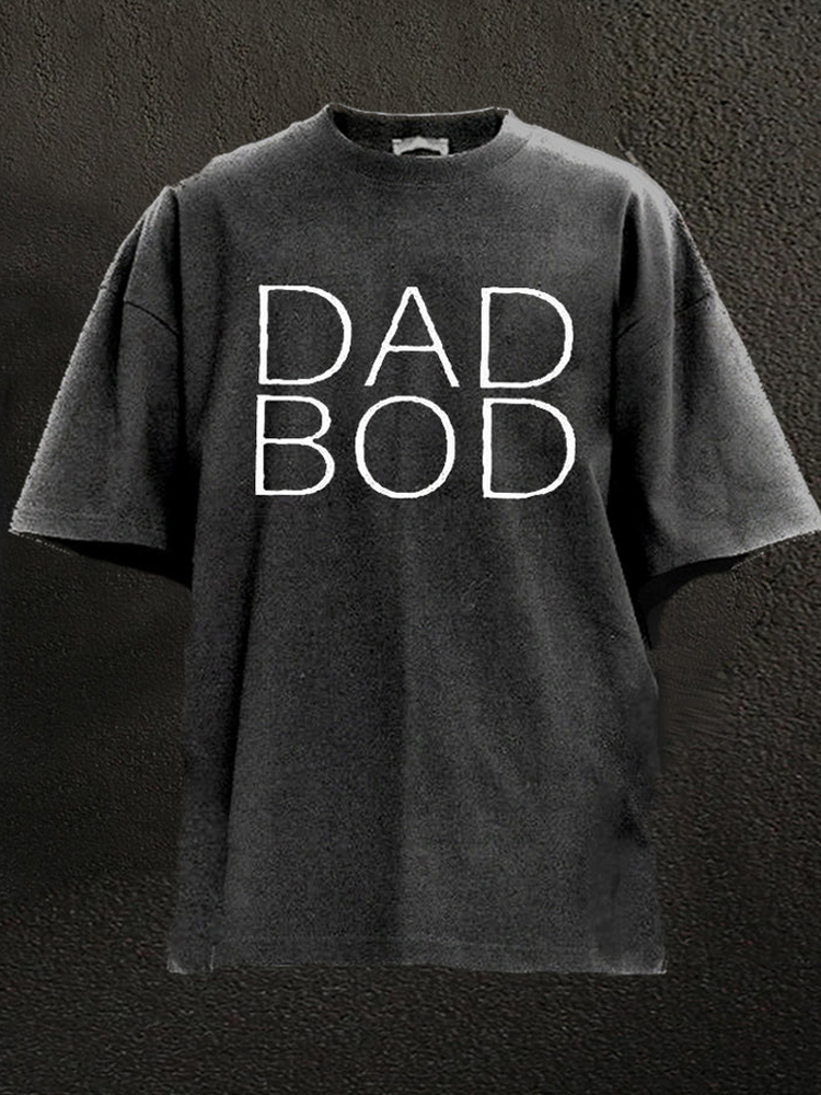 DAD BOD Print Washed GYM T-shirt / Rvogue / Rvogue
