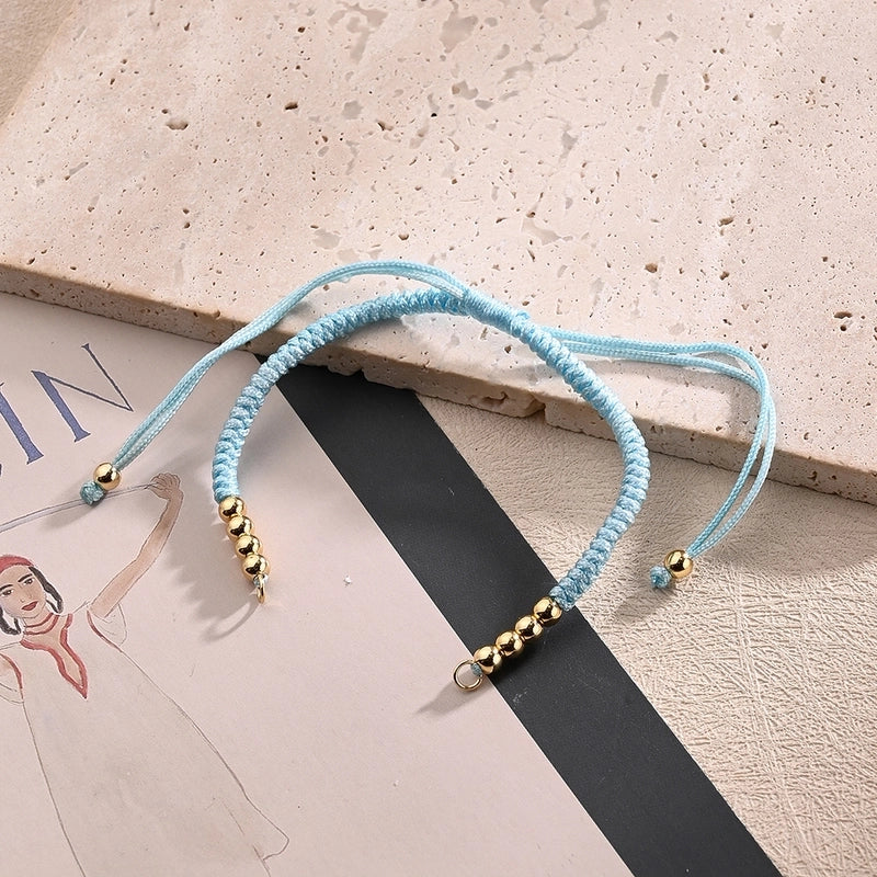 1 Strand/Package Cotton Rope Copper 18K Gold Plated Cord String Polished Jewelry Accessories Rope