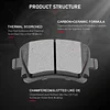 cciyu D1107 & D1108 Front & Rear Ceramic Brake Pads Kits 8pcs fit For Audi A3/A3 Quattro/TT/TT Quattro, For VW CC/Eos/Golf/GTI/Jetta/Passat/Passat CC/Rabbit