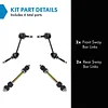 TRQ Front & Rear Sway Bar Stabilizer Link Set Compatible with 2003-2011 Ford Crown Victoria Lincoln Town Car Mercury Grand Marquis 2003-2004 Marauder