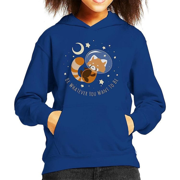 Be What You Want To Be Red Panda Kid's Hooded Sweatshirt