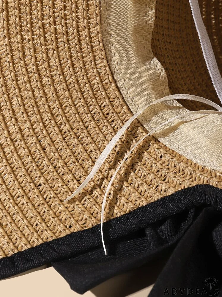 Bow Decor Straw Hat