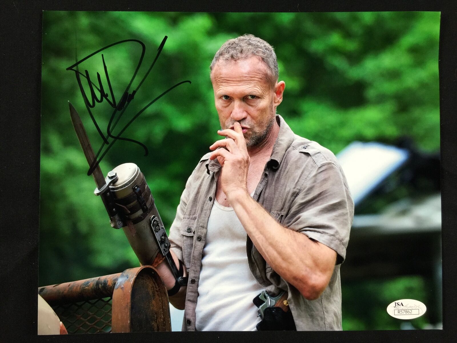 Michael Rooker Autograph Signed Walking Dead Photo Poster painting 8 x 10 JSA Coa