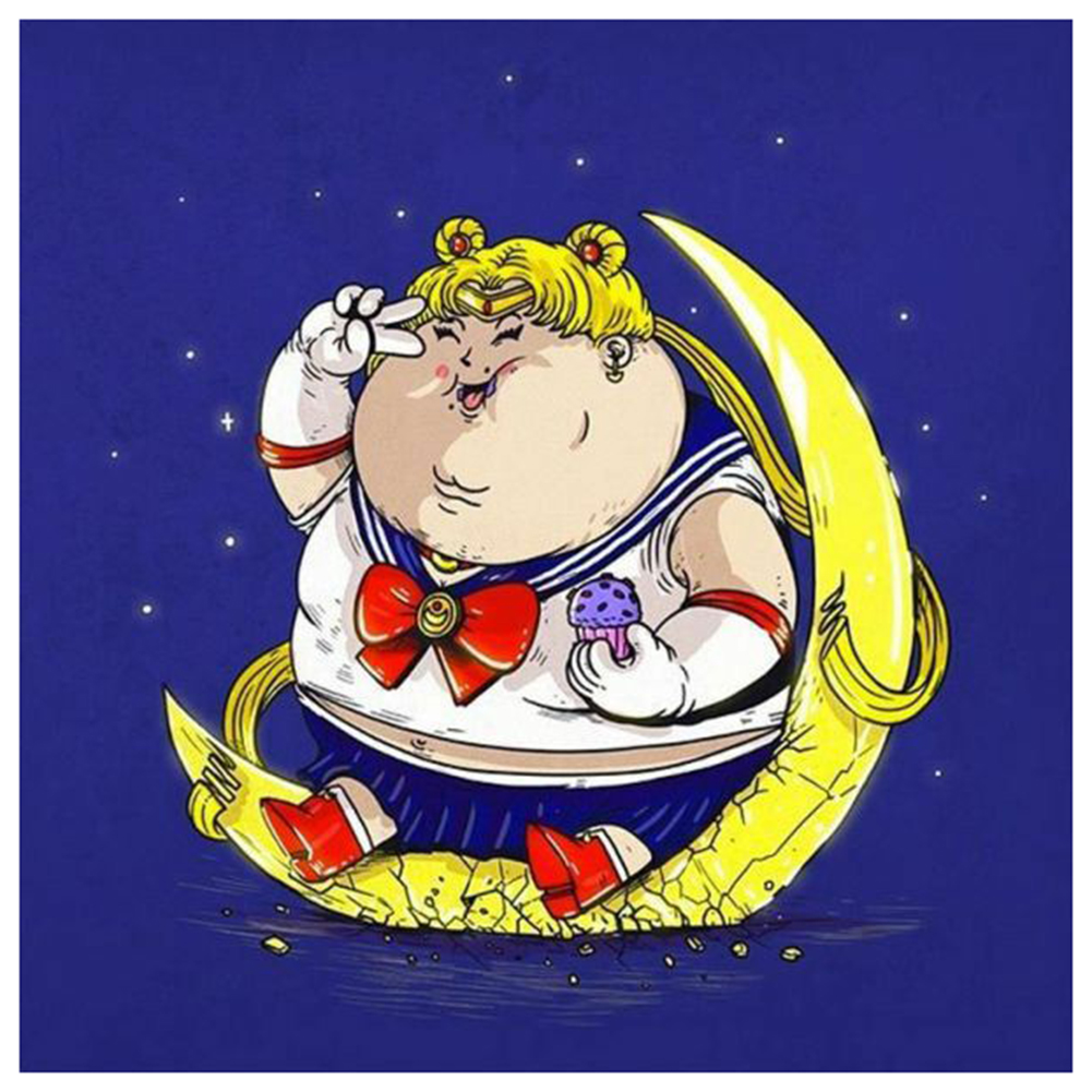 

30*30CM - Round Drill Diamond Painting - Fat Sailor, 501 Original