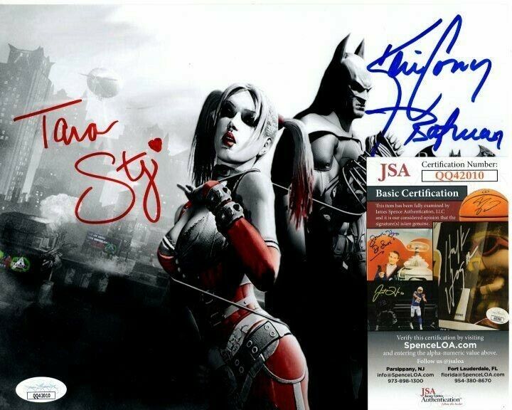 KEVIN CONROY and TARA STRONG signed 8x10 BATMAN & HARLEY QUINN Photo Poster painting JSA