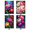 (Multi Style)Peony-Full Embroidery 3 Strands 11CT Stamped Cross Stitch-40*60CM-Large Size