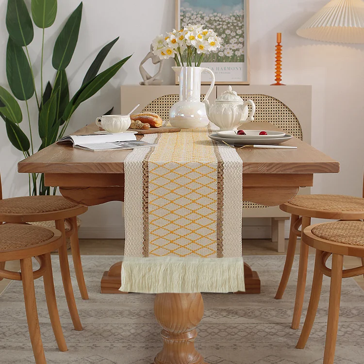 Nordic Minimalist Light Luxury Cotton And Linen Table Flag 