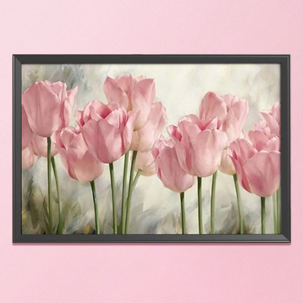 11ct Stamped Cross Stitch - Pink Tulip(35*50cm)