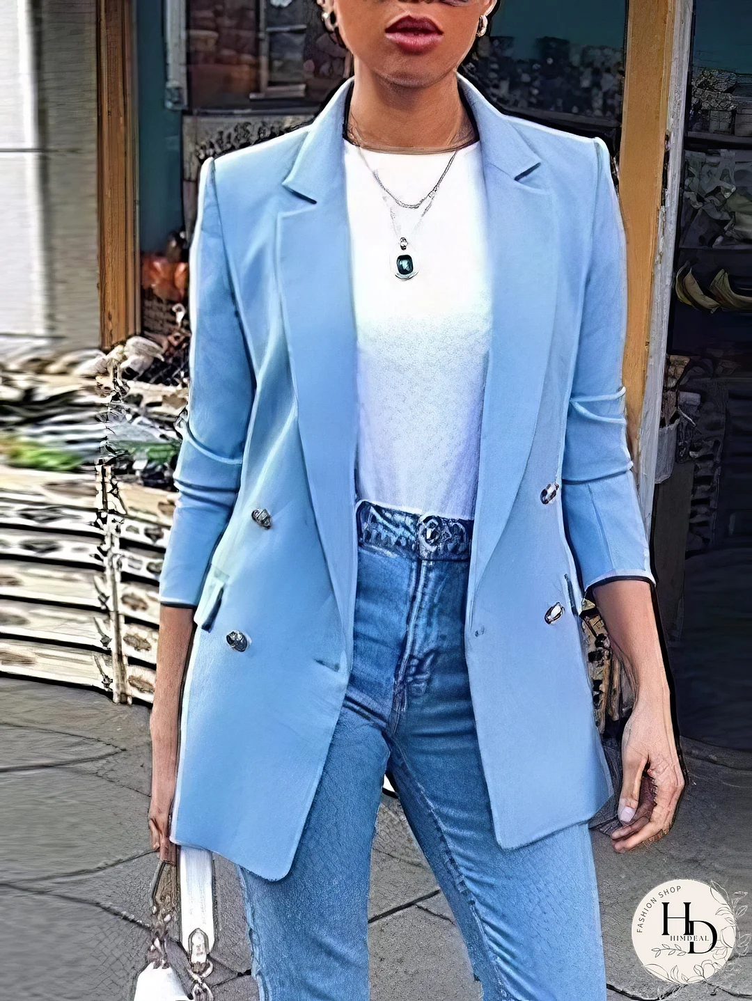Trendy Women's Long Sleeve Blazer