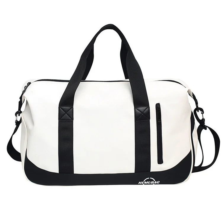 Carry on Bag Oxford Waterproof Trolley Strap Design for Women Men (White)