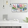 [Brand]Potted Flowers - 14CT Stamped Cross Stitch - 47*28cm - Flower Natural