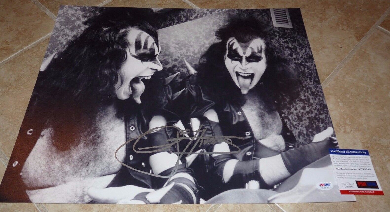 Gene Simmons KISS Signed Autographed 16x20 Photo Poster painting PSA Certified #4