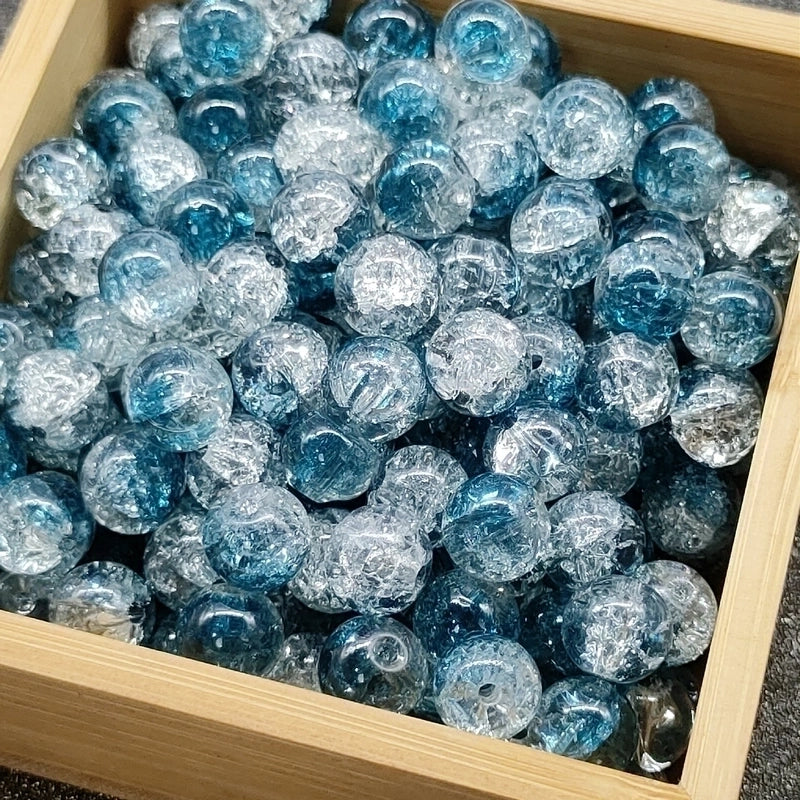 50 PCS/Package Diameter 10mm Diameter 8mm Glass Crackle Glass Beads Round Jewelry Accessories
