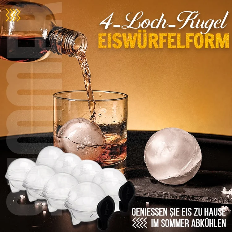 4-Loch-Kugel-Eiswürfelform