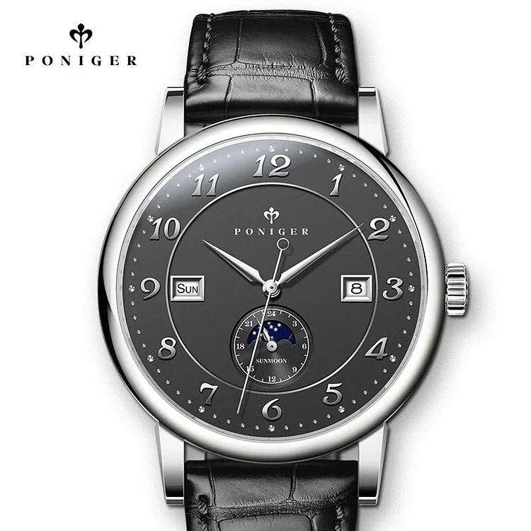 Poniger Watch Japan Automatic Movement Sapphire Multi-function 50M Waterproof