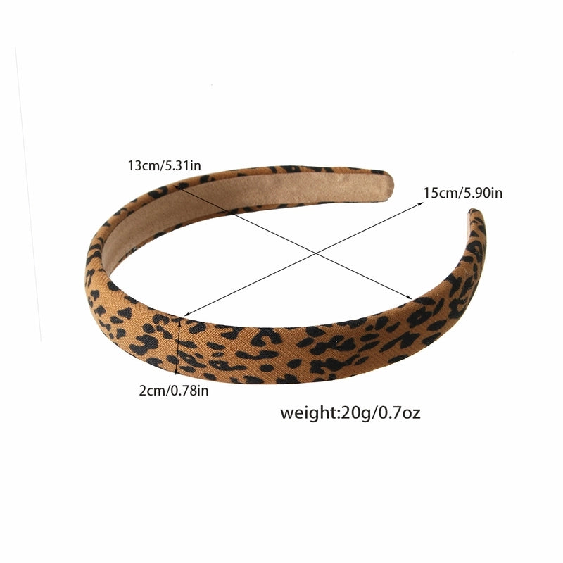 Guanyang Zebra Print Leopard Print Headband Retro Sponge Face Washing Pressure Hairband Simple Fashion Headband Hair Accessories