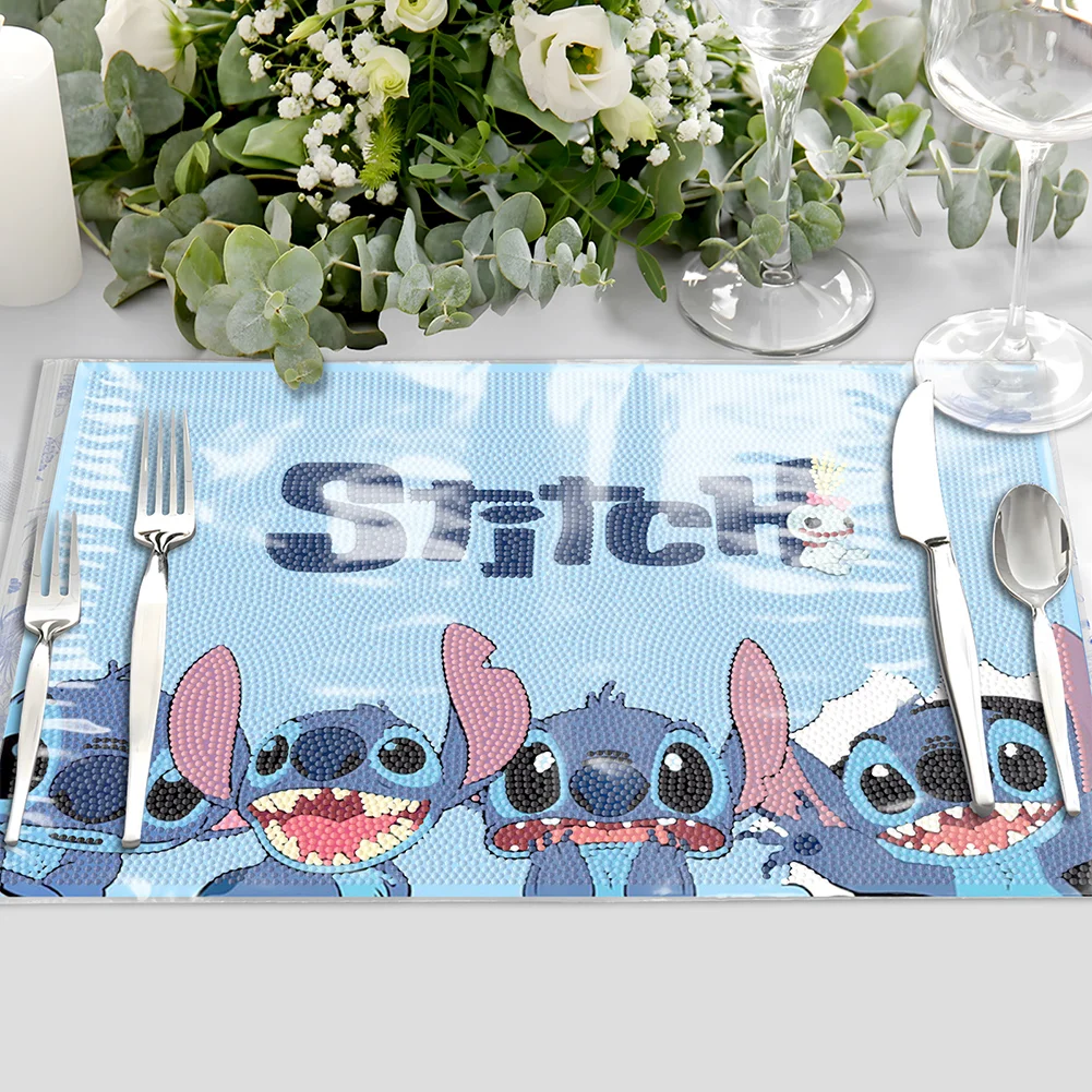 DIY Stitch Diamond Painting Placemat Diamond Crafts Projects for Kids Adults