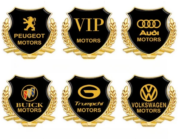 Car Logo Rear Window Triangle Glass Side Logo Metal Car Logo Sticker Decoration