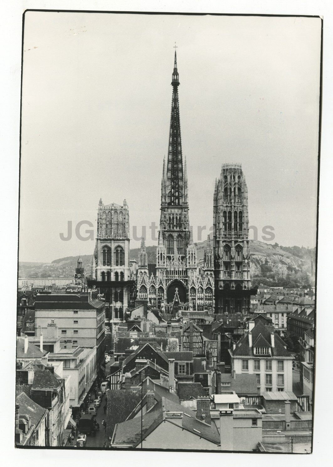 Rouen French Cathedral - Vintage 6x9 Publication Photo Poster paintinggraph - France