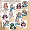 12Pcs Little Girl DIY Diamond Painting Greeting Cards for Adult Holiday Gifts