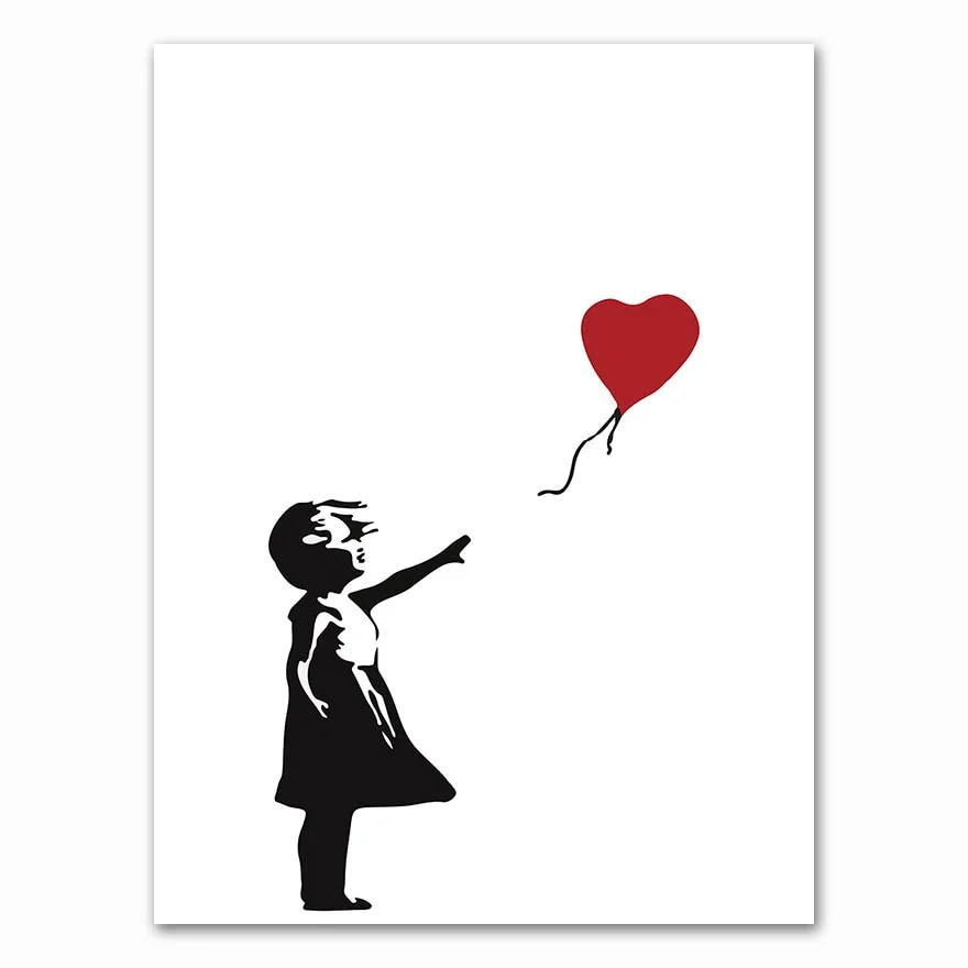 Banksy Canvas Art Print Wall Art Canvas Painting Nordic s And Prints Wall Pictures For Living Room Abstract Cuadros Decor