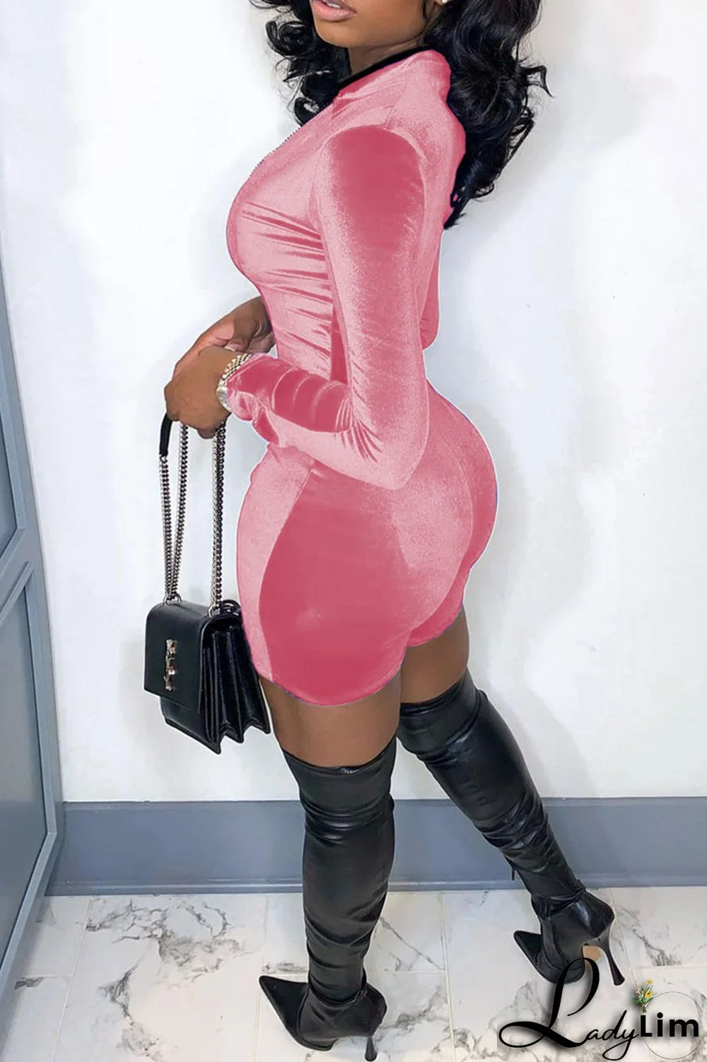 White Sexy Solid Patchwork Half A Turtleneck Regular Jumpsuits