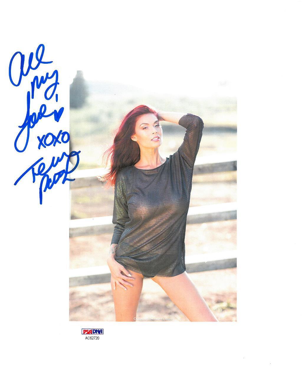 Tera Patrick Signed Autographed 8.5x11 Photo Poster painting w/Coverup PSA/DNA#AC62720